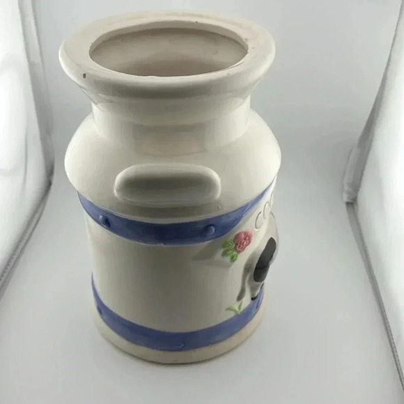 10” Vtg Old Fashion Farmhouse Country Style Ceramic Cookie Jar 3D Milk Can - Picture 7 of 12